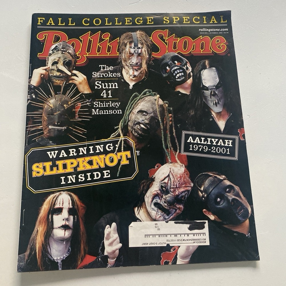 SLIPKNOT ALLIYAH Rolling Stone Mag Issue #879 Oct 11 2001